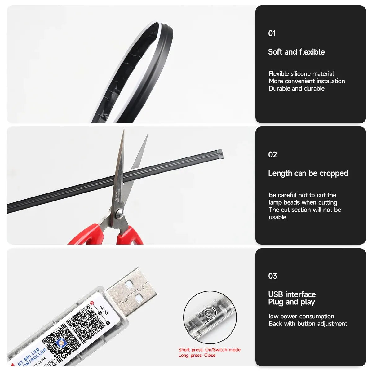 64 Color LED Ambient Light Strips