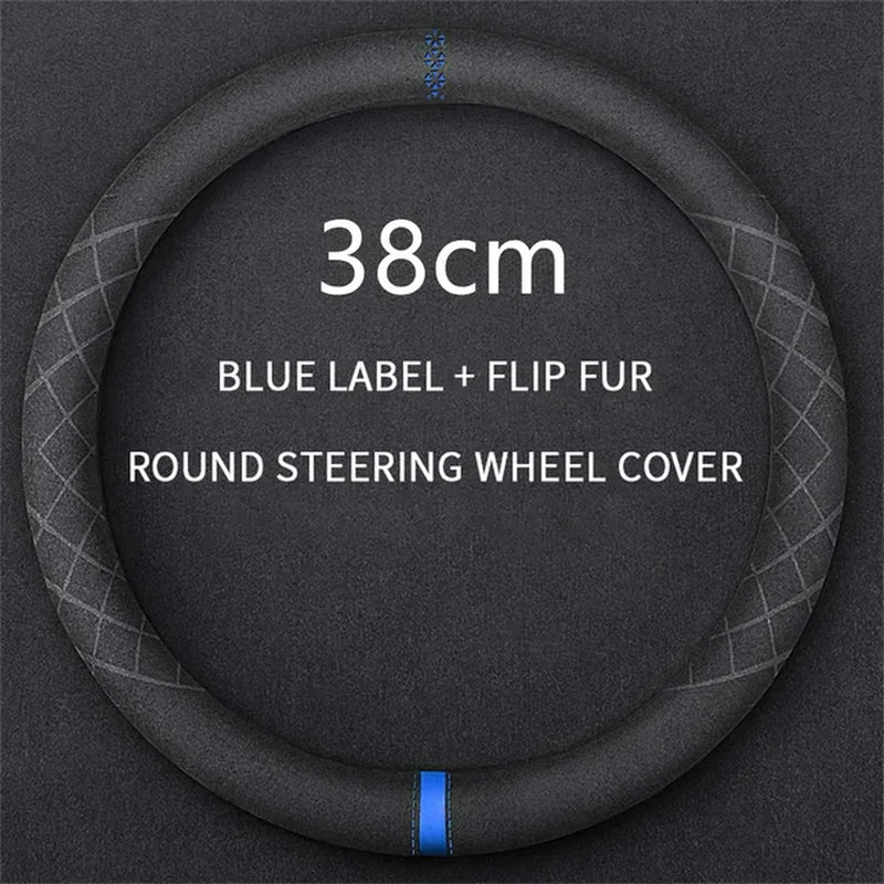 38cm Suede Car Steering Wheel Cover