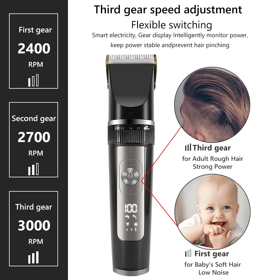 Full Body Cordless Hair Trimmer with Ceramic Blade