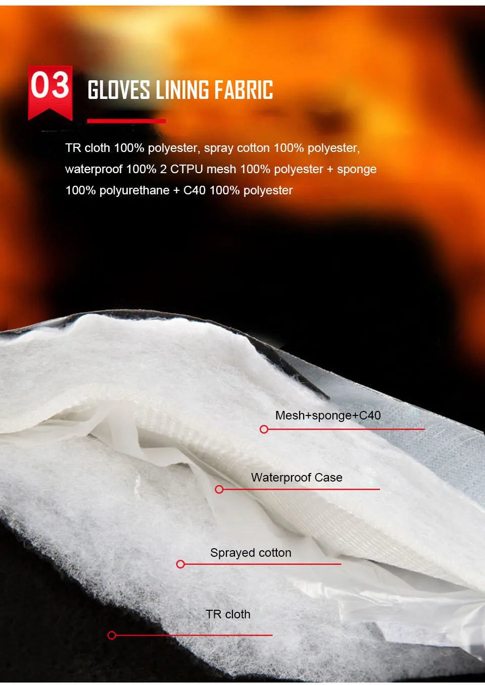Rechargeable Thermal Gloves with 3M Cotton