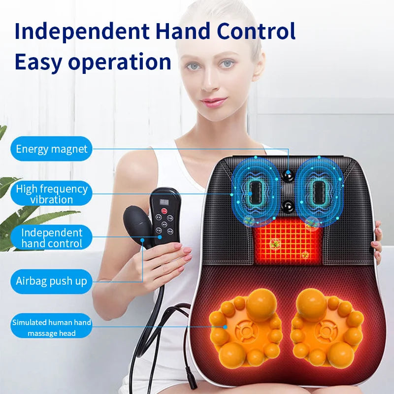 Jinkarui Portable Heating Shiatsu Body Massaging Pillow