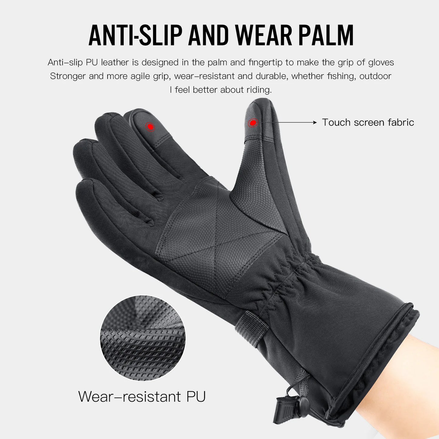 Adult-sized Rechargeable Thermal Gloves