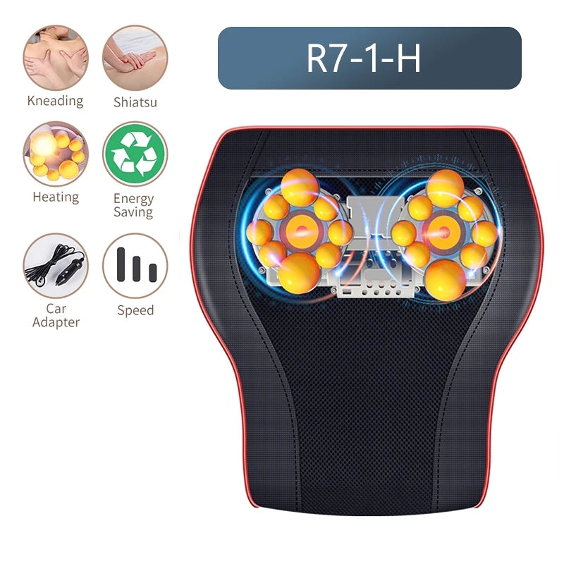 Jinkarui Portable Heating Shiatsu Body Massaging Pillow