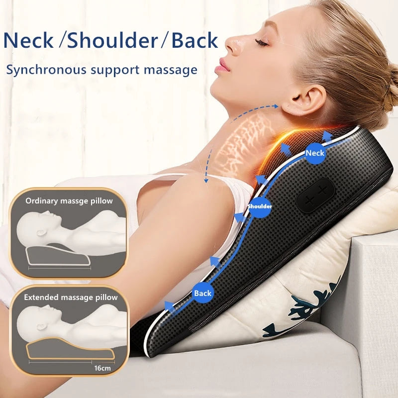 Jinkarui Portable Heating Shiatsu Body Massaging Pillow