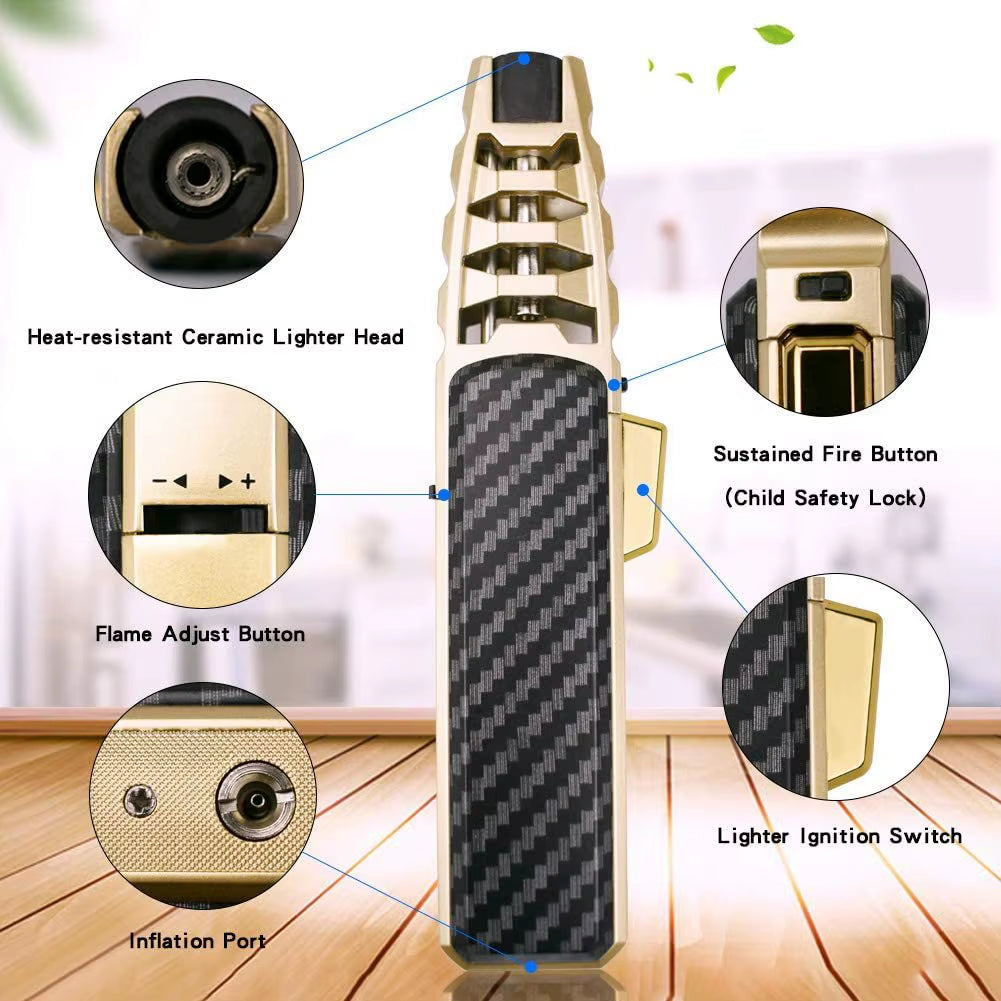 Blue Flame Torch Lighter with Metal Body