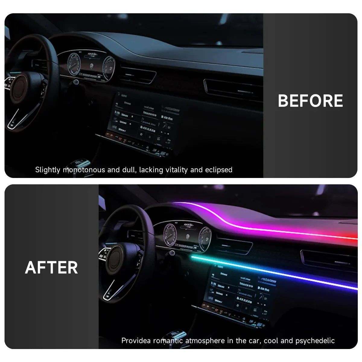 64 Color LED Ambient Light Strips