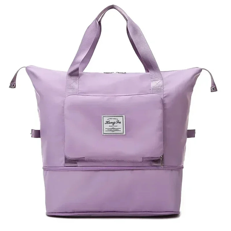 2023 Stylish Expandable Folding Travel Bag with Dry Wet Separation