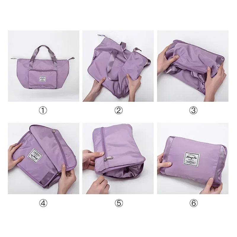 2023 Stylish Expandable Folding Travel Bag with Dry Wet Separation
