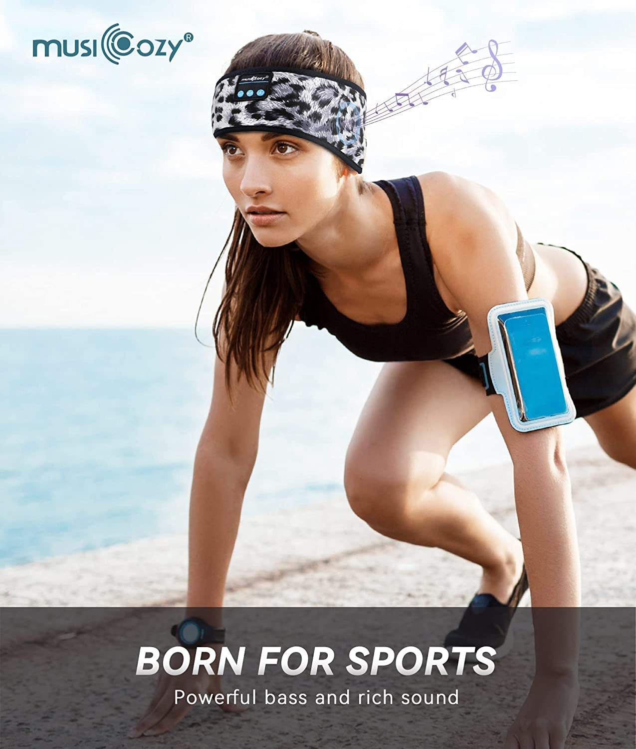 Bluetooth 5.2 Headband for Exercising or Sleeping Eye Mask