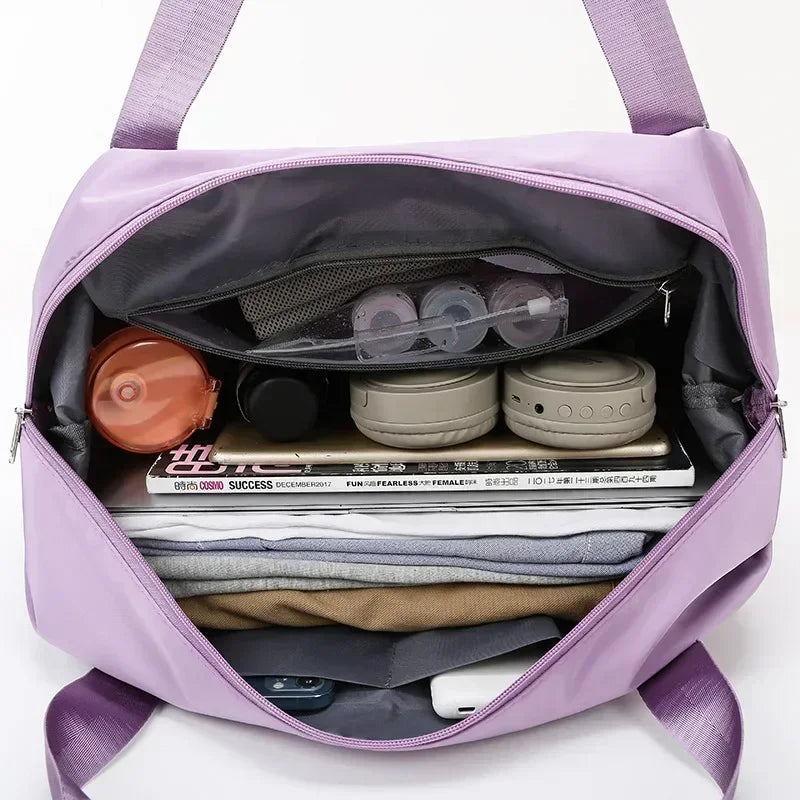 2023 Stylish Expandable Folding Travel Bag with Dry Wet Separation