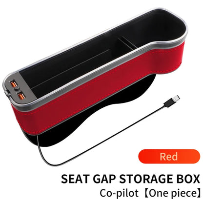 Color Changing LED Cup Holder/Crevice Storage with 2 Usb Charge Ports