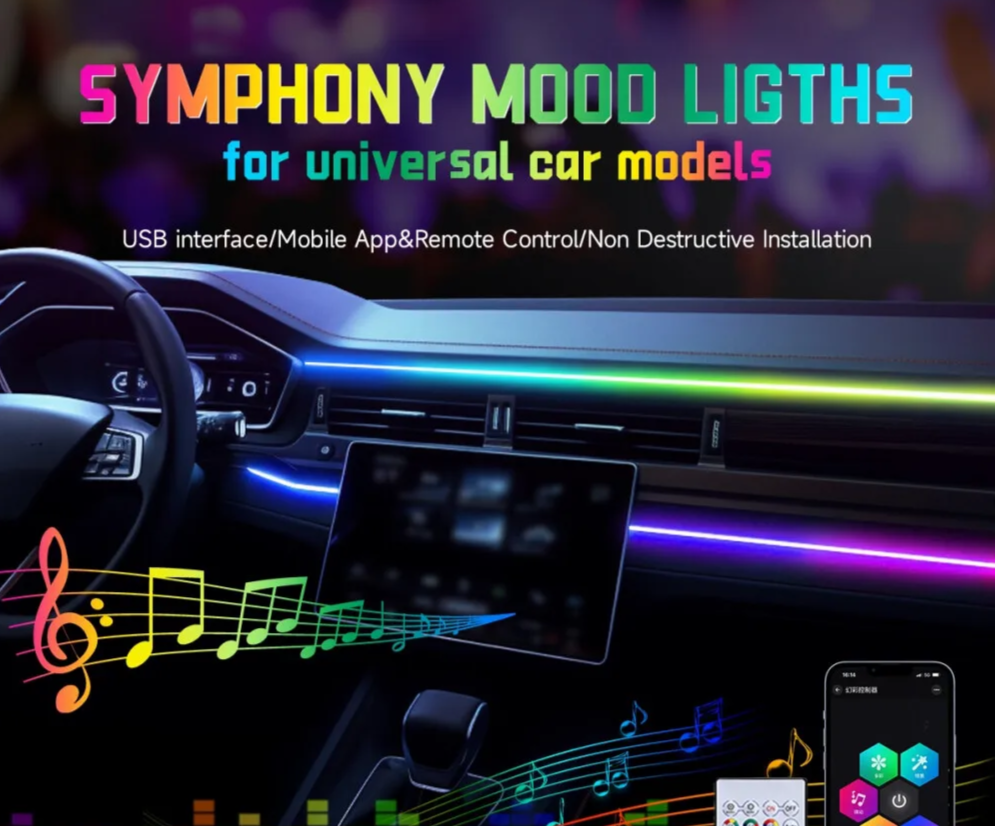 64 Color LED Ambient Light Strips