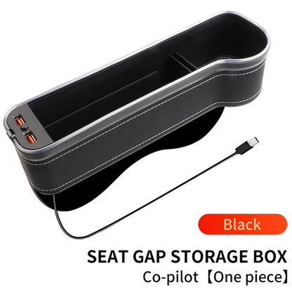 Color Changing LED Cup Holder/Crevice Storage with 2 Usb Charge Ports
