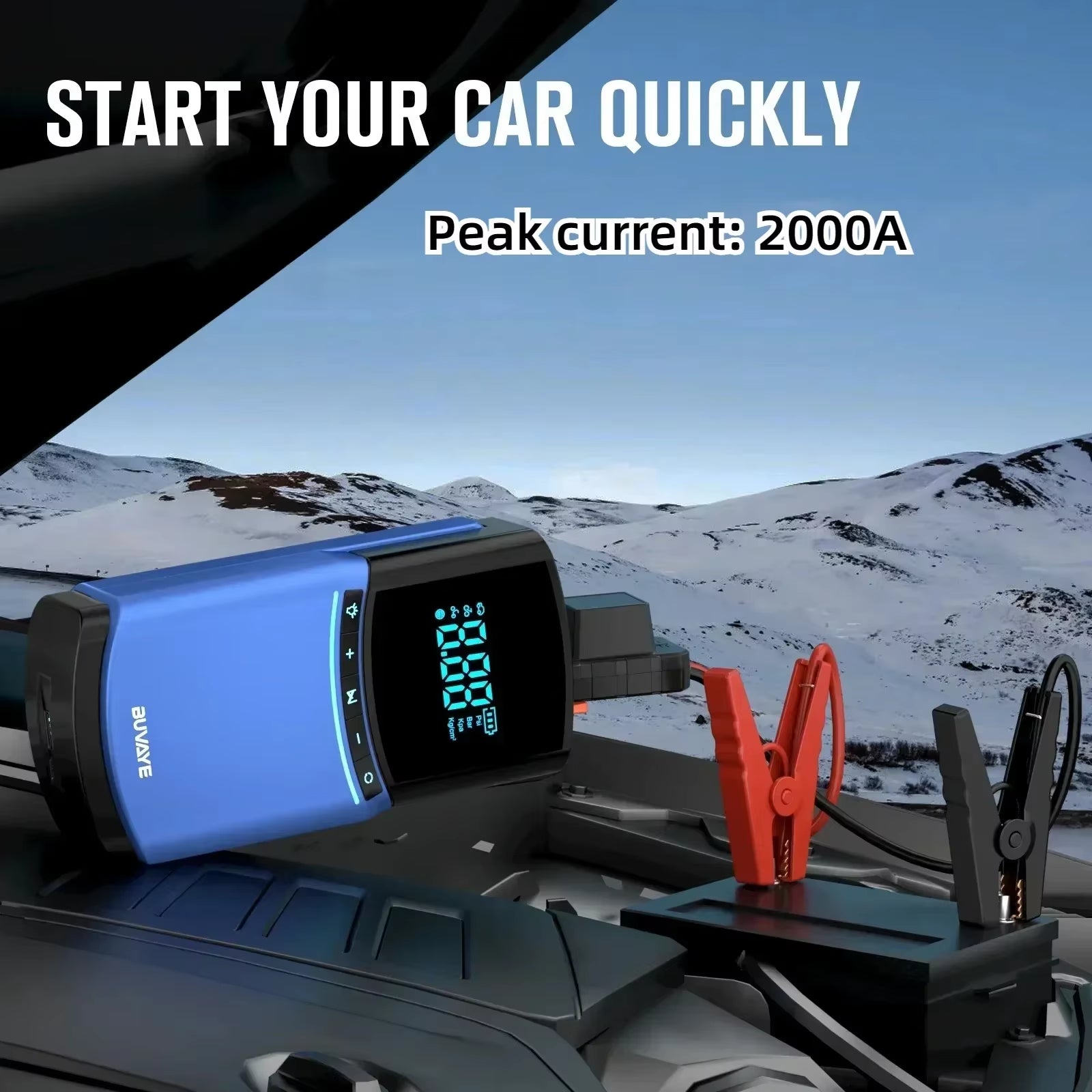 2000A Jump Starter with 150PSI Inflator Combo